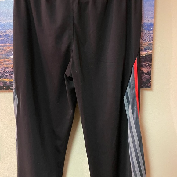 Adidas Pants Men Large Black Basketball Warm Ups Gym Athletic Track Joggers - Picture 3 of 3